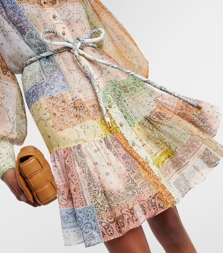Vestido corto Matchmaker de algodón y seda estampado - Zimmermann - Modalova