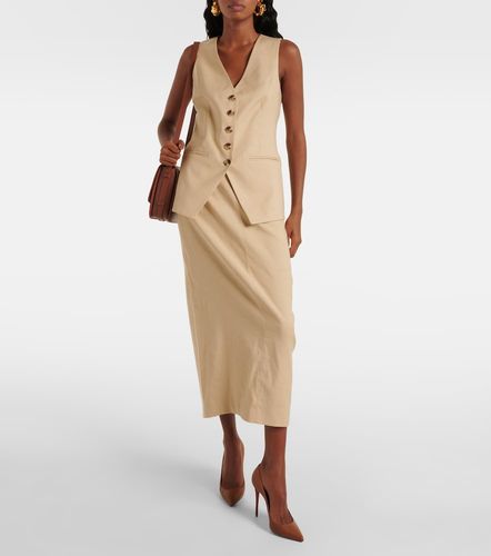 Kimpton linen-blend midi skirt - Veronica Beard - Modalova