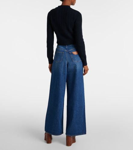 Cropped cable-knit cotton sweater - Chloe - Modalova