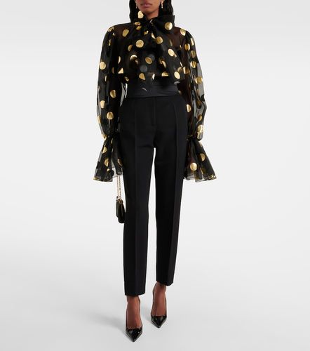 Blusa de jacquard de seda con lunares - Dolce&Gabbana - Modalova