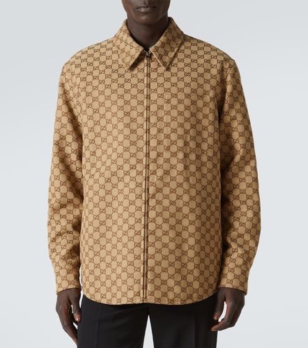 Gucci Giacca camicia in canvas GG - Gucci - Modalova
