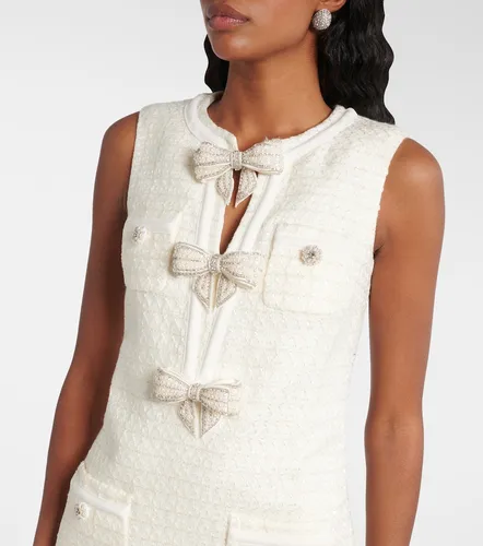 Bow-detail boucle minidress - Self-Portrait - Modalova