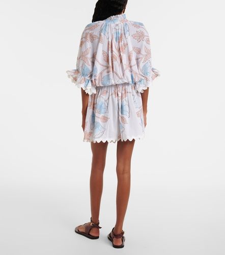 Vestido camisero de algodón estampado - Juliet Dunn - Modalova