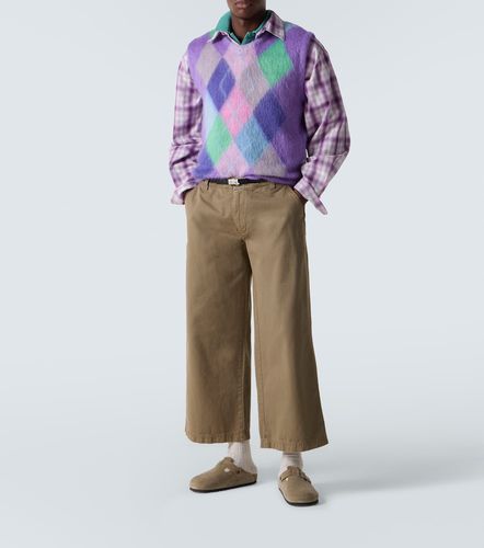 Checked mohair-blend sweater vest - ERL - Modalova