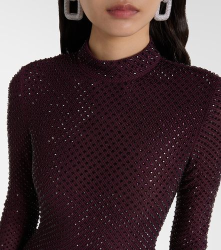Abito lungo in mesh con strass - Self-Portrait - Modalova
