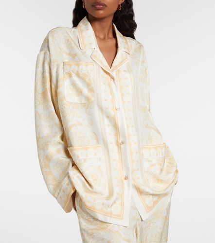 Camicia Barocco in twill di seta - Versace - Modalova