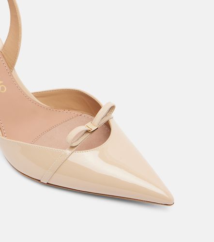 Bow-detail patent leather slingback pumps - Ferragamo - Modalova