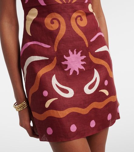Lucca printed linen minidress - Cala de la Cruz - Modalova