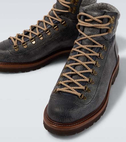 Leather lace-up boots - Brunello Cucinelli - Modalova