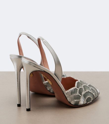 Ce Soir metallic leather slingback sandals - Aquazzura - Modalova