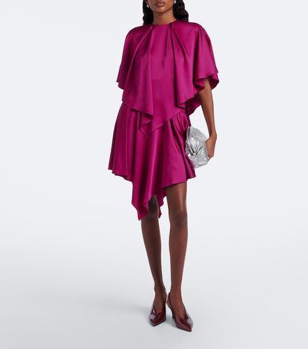 Vestido corto de satén con capa - Stella McCartney - Modalova