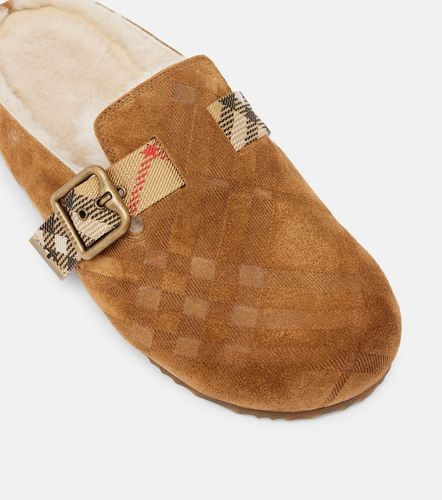 Urchin shearling-lined suede clogs - Burberry - Modalova