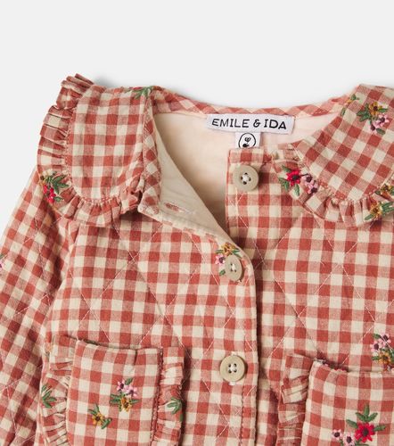Bebé - chaqueta de algodón a cuadros bordada - Emile et Ida - Modalova