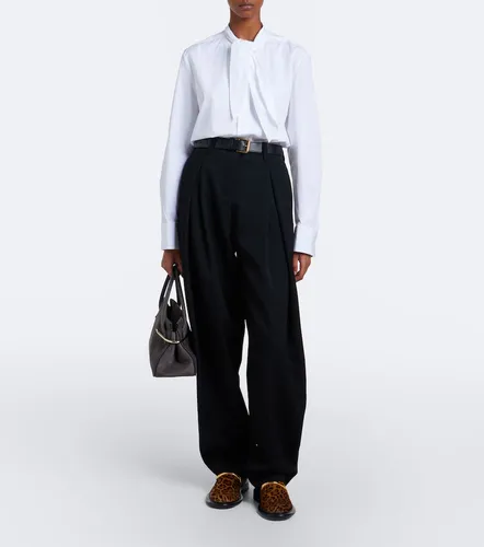 Pantalones anchos de lana plisados - Givenchy - Modalova