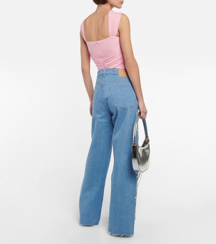 Jeans anchos con bordado - Magda Butrym - Modalova