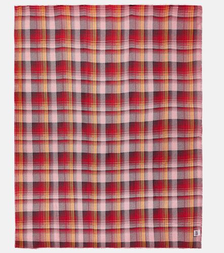 Plaid in lana con stampa a quadri e paisley - Etro - Modalova