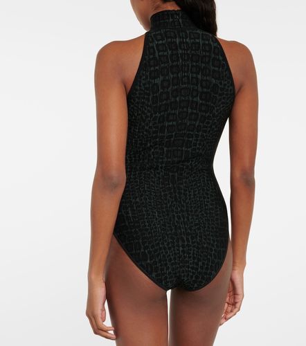 Croc-effect halterneck bodysuit - Alaia - Modalova