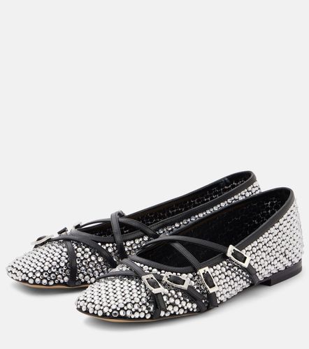 Ballerine in mesh con cristalli - Mach & Mach - Modalova