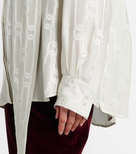 Blusa de satén jacquard con bufanda - Tod's - Modalova