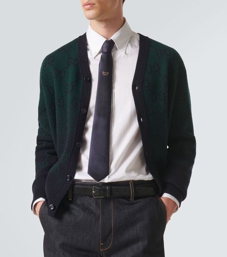 Corbata Horsebit de jacquard de seda - Gucci - Modalova
