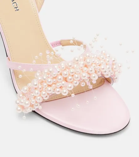 Floating Pearl 85 satin sandals - Mach & Mach - Modalova