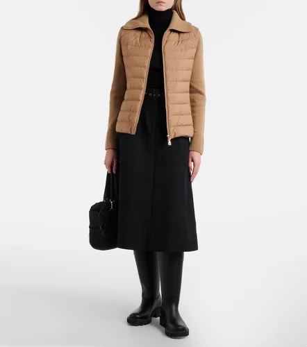Cárdigan de lana con paneles de plumas - Moncler - Modalova