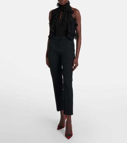 McQueen Ruffled silk chiffon top - McQueen - Modalova