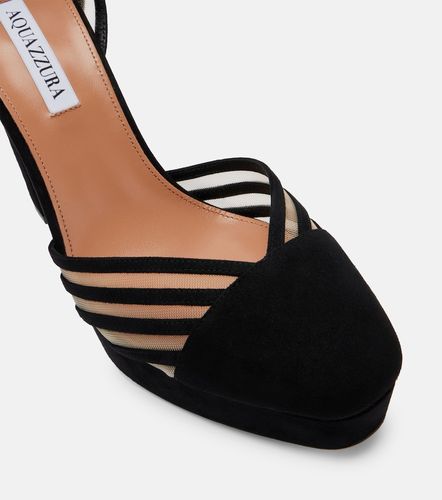 Alana suede and mesh platform pumps - Aquazzura - Modalova