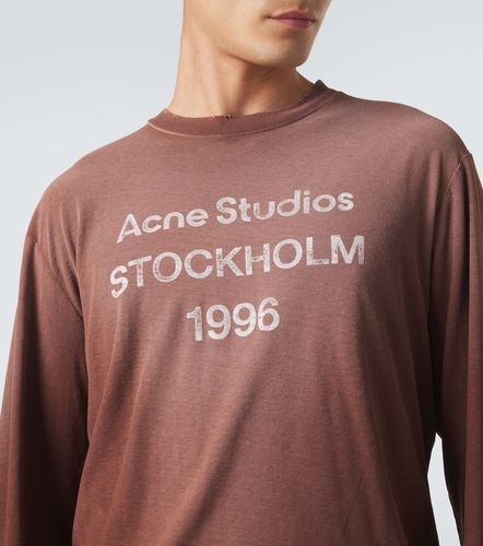 T-shirt in cotone e canapa con logo - Acne Studios - Modalova