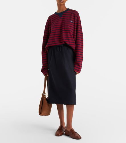 Top in jersey di cotone a righe - Prada - Modalova