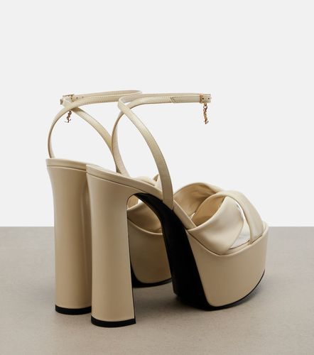 Franciane leather platform sandals - Saint Laurent - Modalova