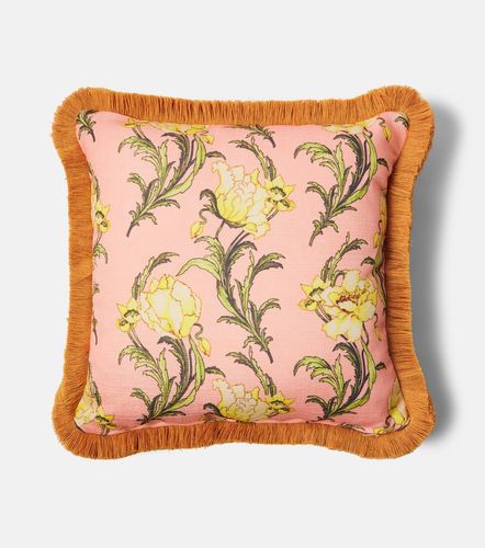 Cojín Nymph Bloom floral con flecos - La DoubleJ - Modalova