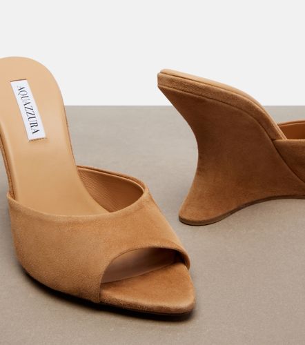 Aquazzura Bisous suede wedge mules - Aquazzura - Modalova