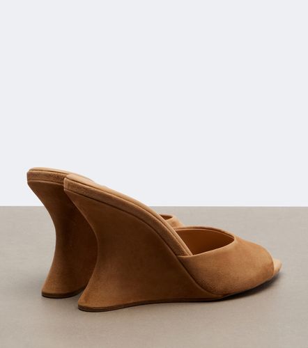 Wedge-Pantoletten Bisous aus Veloursleder - Aquazzura - Modalova