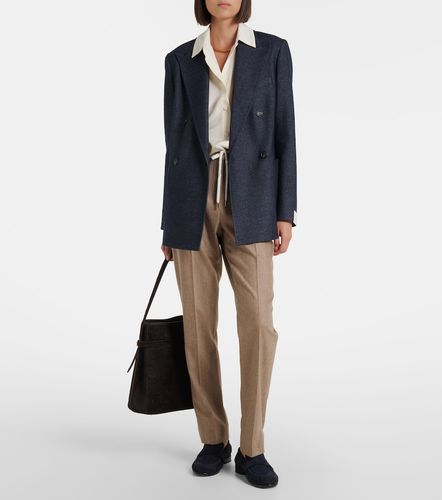 Herringbone wool, cotton, and cashmere blazer - Eleventy - Modalova