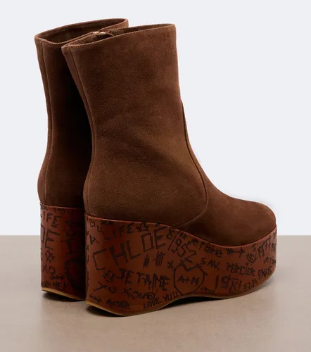 Chloé Ankle Boots Maxime aus Veloursleder - Chloe - Modalova