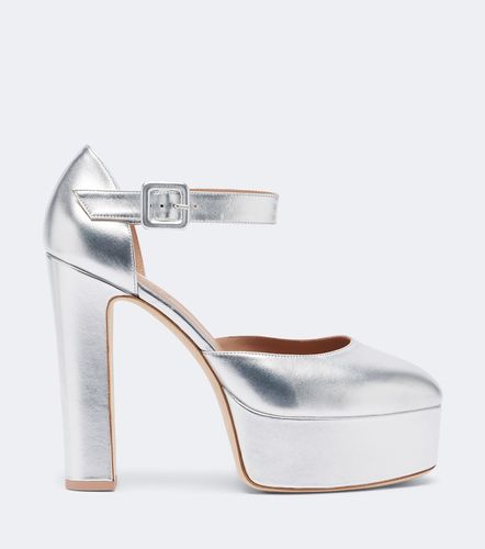 Leila metallic leather platform sandals - Malone Souliers - Modalova