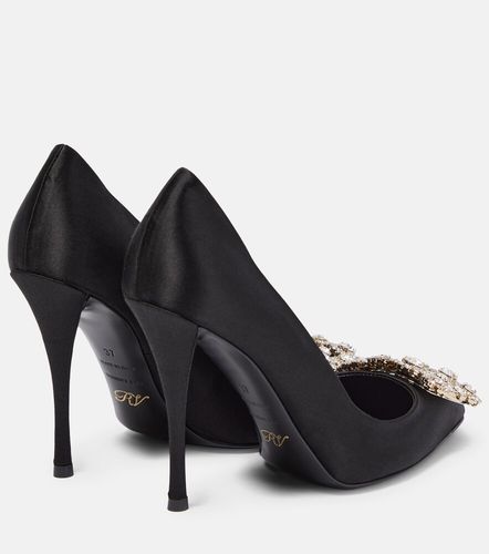 Flower Strass satin pumps - Roger Vivier - Modalova