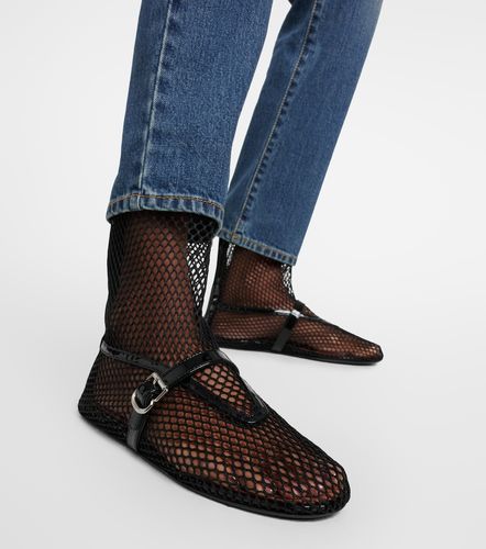 Alaïa Ballerine Fishnet in mesh e pelle - Alaia - Modalova