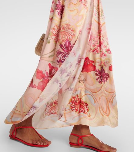 Embellished floral silk kaftan - Camilla - Modalova