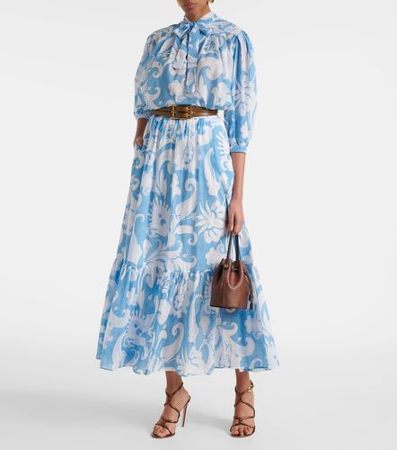 Gonna lunga in cotone con stampa paisley - Etro - Modalova