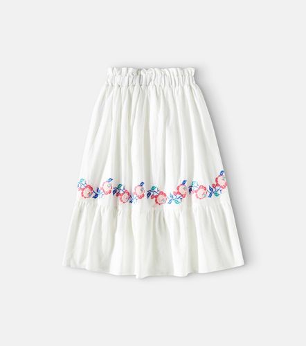 Falda Jane de algodón floral bordada - C'era Una Volta - Modalova