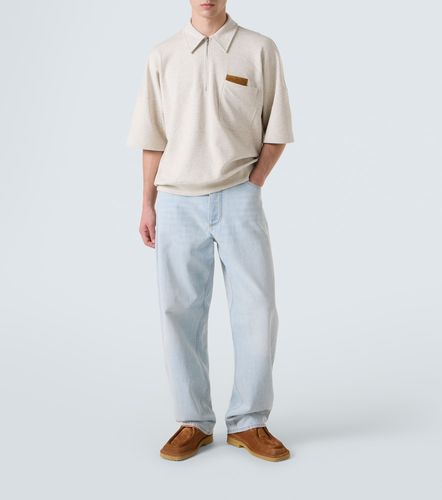 Polo de jersey de algodón con cremallera - Bottega Veneta - Modalova