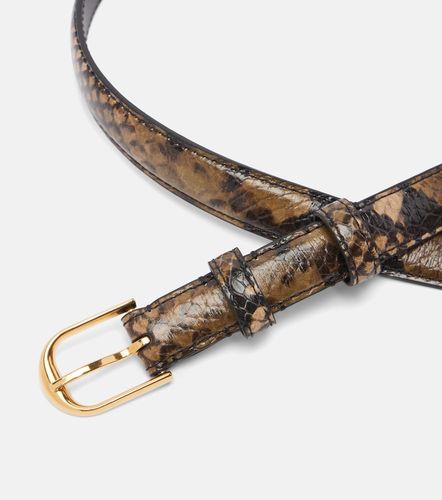 Jane snake-effect leather belt - Nili Lotan - Modalova