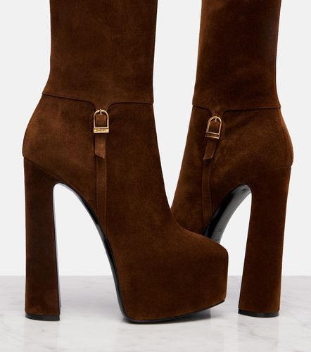 Botines con plataforma Nico 155 de ante - Saint Laurent - Modalova