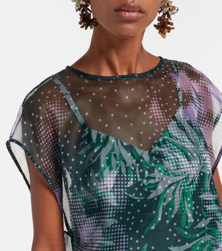 Top de organza de seda estampado - Dries Van Noten - Modalova