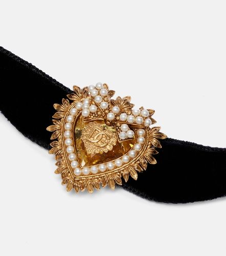 Choker Devotion in velluto - Dolce&Gabbana - Modalova