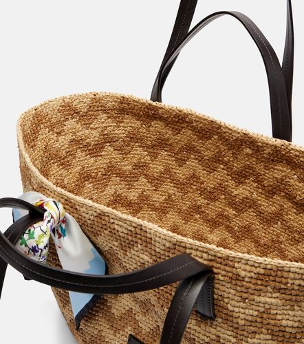 Zigzag Large raffia basket bag - Missoni - Modalova
