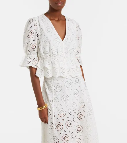 The Deco broderie anglaise cotton blouse - Frame - Modalova