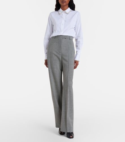 McQueen Gingham wool wide-leg pants - McQueen - Modalova